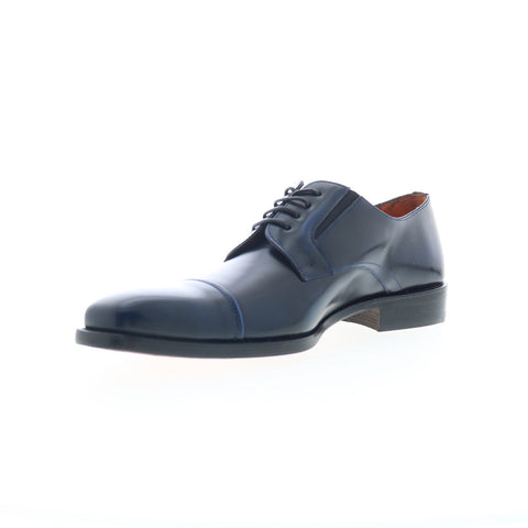 Mezlan Mez241 Mens Blue Leather Oxfords & Lace Ups Cap Toe Shoes