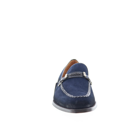 Mezlan Mez243 Mens Blue Suede Loafers & Slip Ons Casual Shoes