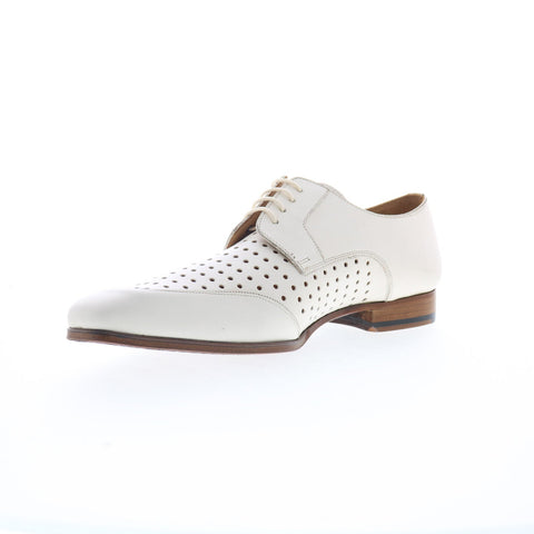 Mezlan Mez247 Mens White Leather Oxfords & Lace Ups Casual Shoes