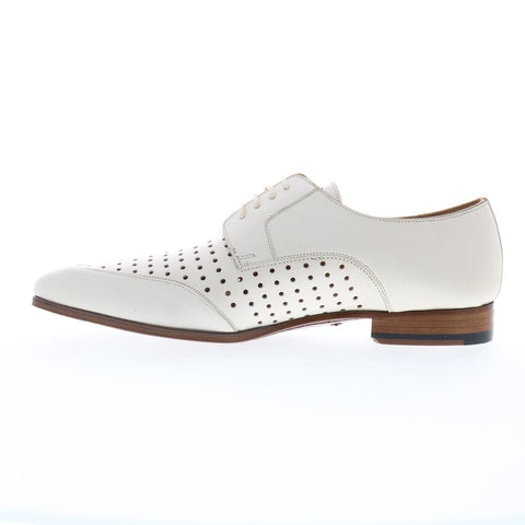 Mezlan Mez247 Mens White Leather Oxfords & Lace Ups Casual Shoes