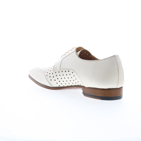 Mezlan Mez247 Mens White Leather Oxfords & Lace Ups Casual Shoes