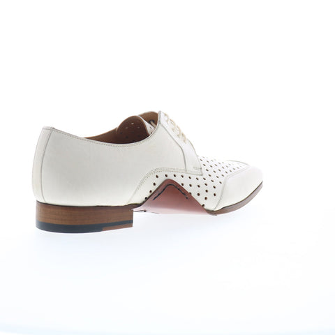 Mezlan Mez247 Mens White Leather Oxfords & Lace Ups Casual Shoes