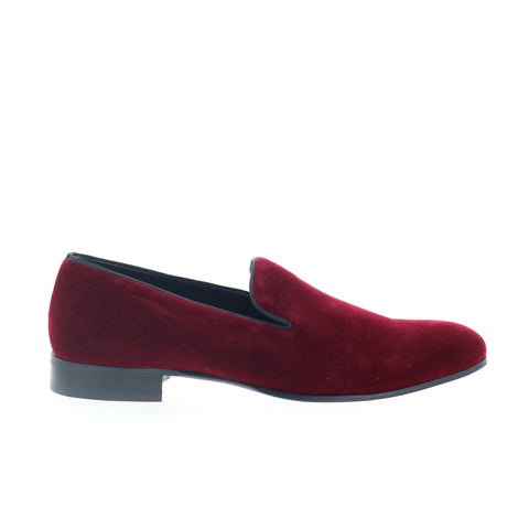 Mezlan Mez249 Mens Burgundy Canvas Loafers & Slip Ons Casual Shoes