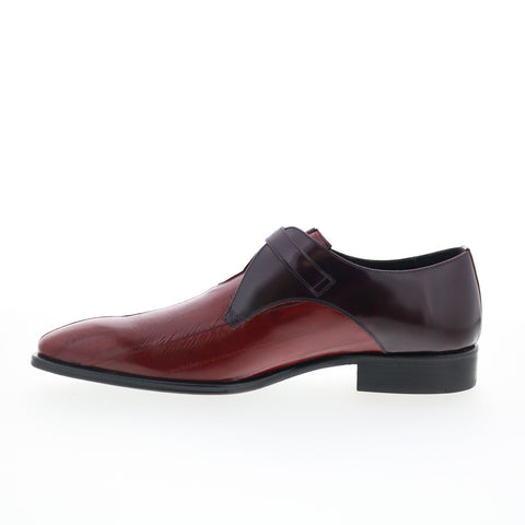 Mezlan Mez24 Mens Red Leather Loafers & Slip Ons Casual Shoes