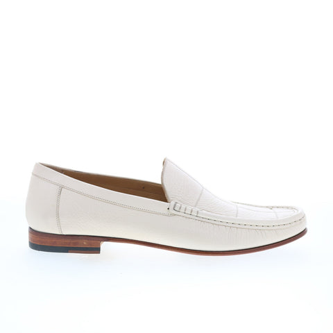 Mezlan Mez253 Mens White Leather Loafers & Slip Ons Casual Shoes