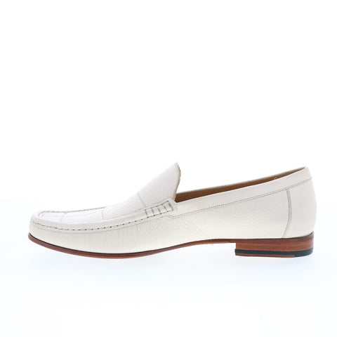 Mezlan Mez253 Mens White Leather Loafers & Slip Ons Casual Shoes