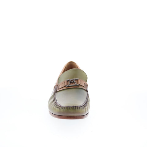 Mezlan Mez25 Mens Green Leather Loafers & Slip Ons Casual Shoes