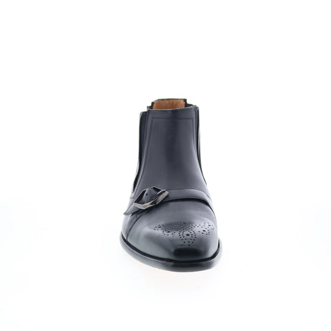 Mezlan Mez261 Mens Black Leather Hook & Loop Casual Dress Boots