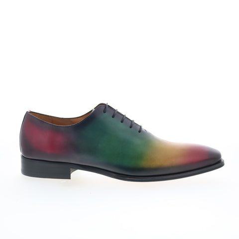 Mezlan Mez262 Mens Green Leather Oxfords & Lace Ups Plain Toe Shoes