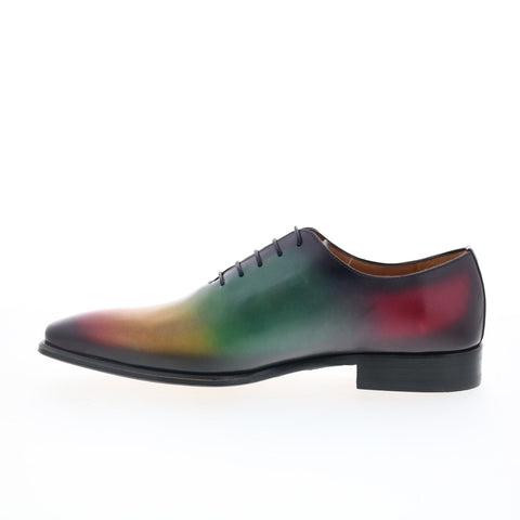 Mezlan Mez262 Mens Green Leather Oxfords & Lace Ups Plain Toe Shoes