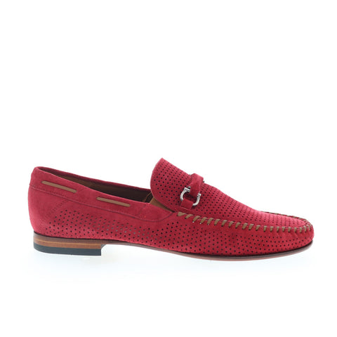 Mezlan Mez264 Mens Red Suede Slip On Loafers & Slip Ons Casual Shoes