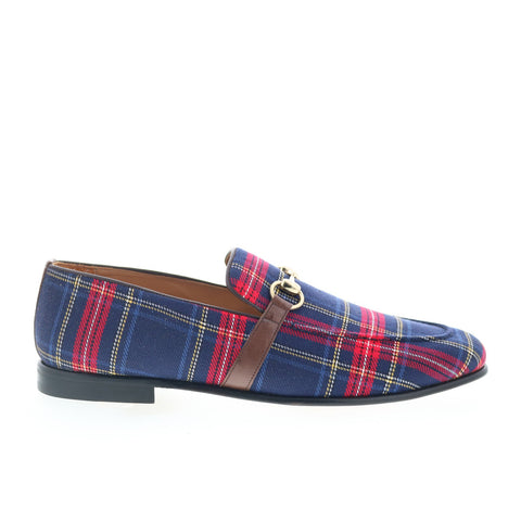 Mezlan Mez265 Mens Blue Canvas Loafers & Slip Ons Casual Shoes