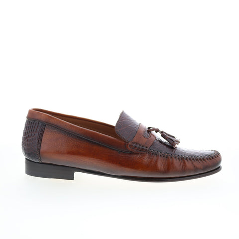 Mezlan Mez273 Mens Brown Leather Loafers & Slip Ons Tasseled Shoes