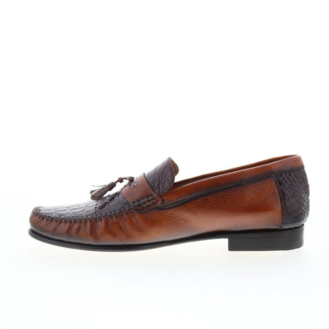 Mezlan Mez273 Mens Brown Leather Loafers & Slip Ons Tasseled Shoes