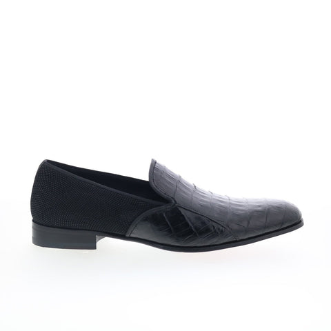 Mezlan Mez274 Mens Black Leather Loafers & Slip Ons Casual Shoes