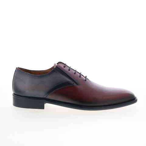 Mezlan Mez280 Mens Burgundy Leather Oxfords & Lace Ups Plain Toe Shoes