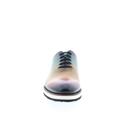 Mezlan Mez283 Mens Green Leather Oxfords & Lace Ups Plain Toe Shoes