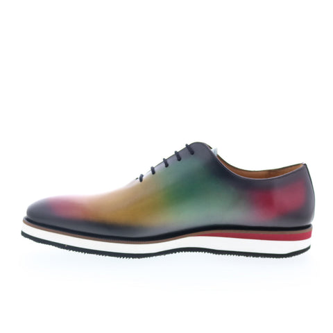Mezlan Mez283 Mens Green Leather Oxfords & Lace Ups Plain Toe Shoes