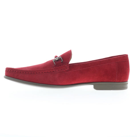 Mezlan Mez298 Mens Red Suede Slip On Loafers & Slip Ons Casual Shoes