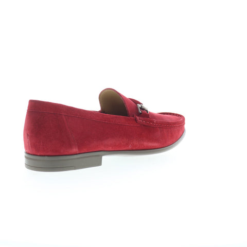 Mezlan Mez298 Mens Red Suede Slip On Loafers & Slip Ons Casual Shoes