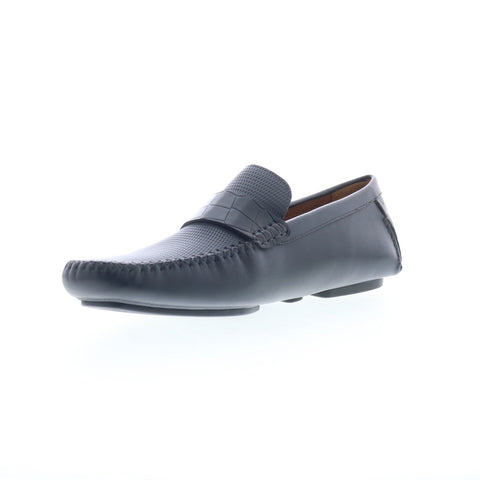 Mezlan Mez301 Mens Black Leather Loafers & Slip Ons Penny Shoes