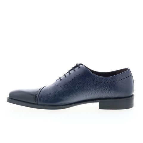 Mezlan Mez319 Mens Blue Leather Oxfords & Lace Ups Casual Shoes