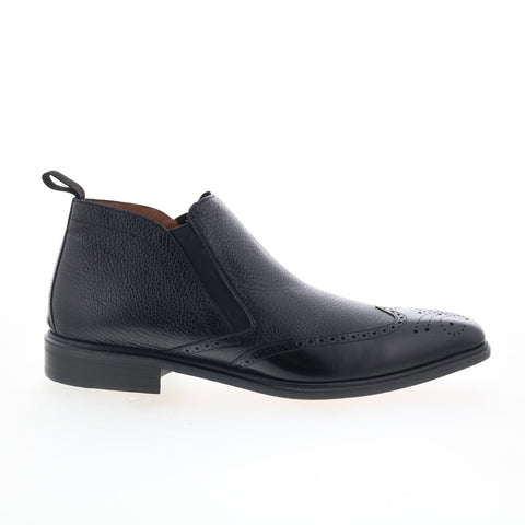 Mezlan Mez322 Mens Black Leather Slip On Casual Dress Boots