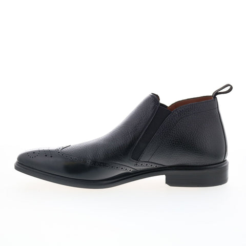 Mezlan Mez322 Mens Black Leather Slip On Casual Dress Boots