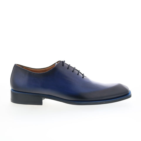 Mezlan Mez337 Mens Blue Leather Oxfords & Lace Ups Plain Toe Shoes