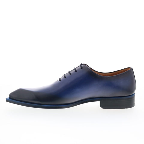 Mezlan Mez337 Mens Blue Leather Oxfords & Lace Ups Plain Toe Shoes
