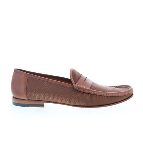 Mezlan Mez342 Mens Brown Canvas Loafers & Slip Ons Penny Shoes