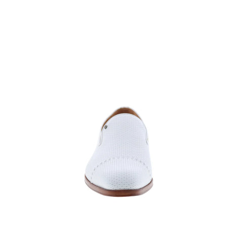 Mezlan Mez344 Mens White Leather Loafers & Slip Ons Casual Shoes
