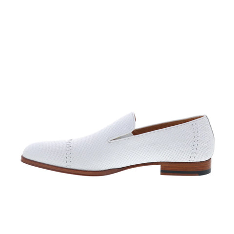 Mezlan Mez344 Mens White Leather Loafers & Slip Ons Casual Shoes