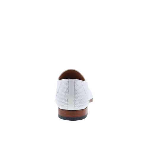 Mezlan Mez344 Mens White Leather Loafers & Slip Ons Casual Shoes