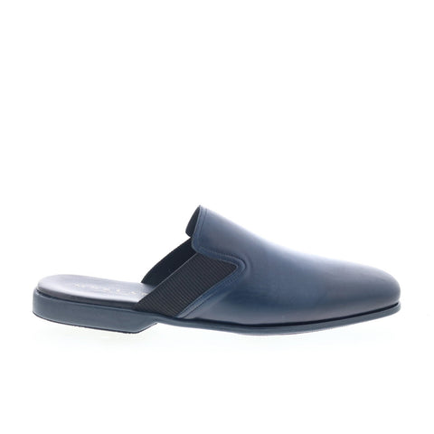 Mezlan Mez347 Mens Blue Leather Slip On Mules Slippers Shoes