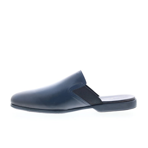 Mezlan Mez347 Mens Blue Leather Slip On Mules Slippers Shoes