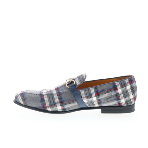 Mezlan Mez355 Mens Gray Canvas Loafers & Slip Ons Casual Shoes