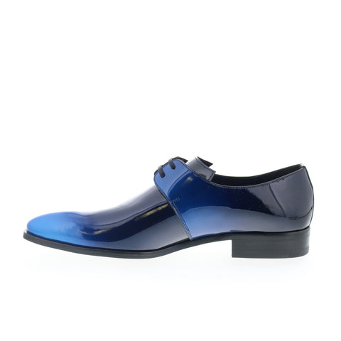 Mezlan Mez359 Mens Blue Leather Oxfords & Lace Ups Plain Toe Shoes