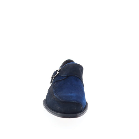 Mezlan Mez384 Mens Blue Suede Loafers & Slip Ons Casual Shoes
