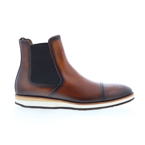 Mezlan Mez385 Mens Brown Leather Slip On Chelsea Boots
