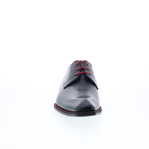 Mezlan Mez387 Mens Black Leather Oxfords & Lace Ups Plain Toe Shoes