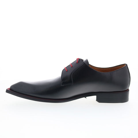 Mezlan Mez387 Mens Black Leather Oxfords & Lace Ups Plain Toe Shoes