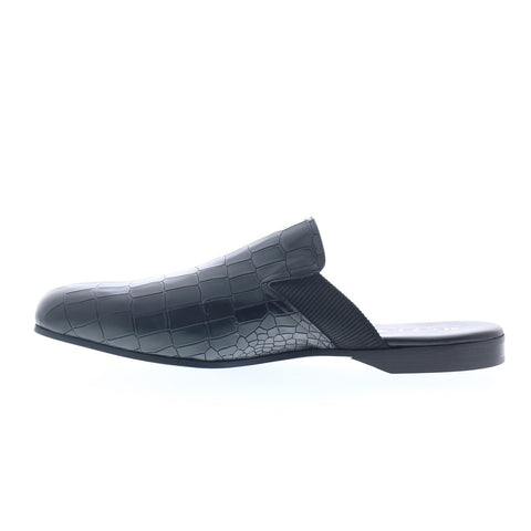 Mezlan Mez39 Mens Black Leather Slip On Mules Slippers Shoes