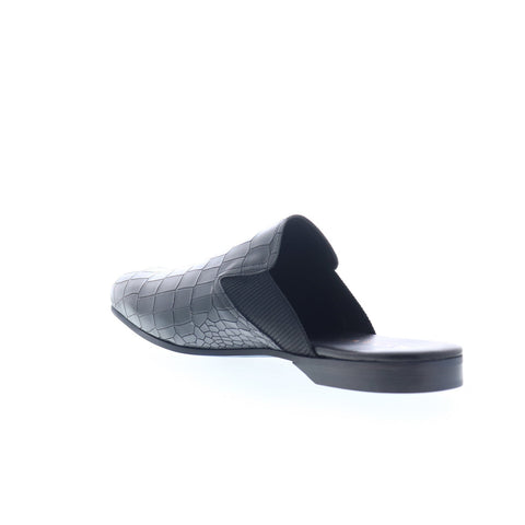 Mezlan Mez39 Mens Black Leather Slip On Mules Slippers Shoes