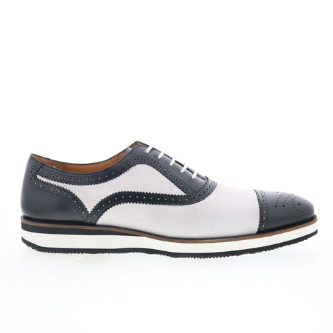 Mezlan Mez404 Mens Black Leather Oxfords & Lace Ups Cap Toe Shoes