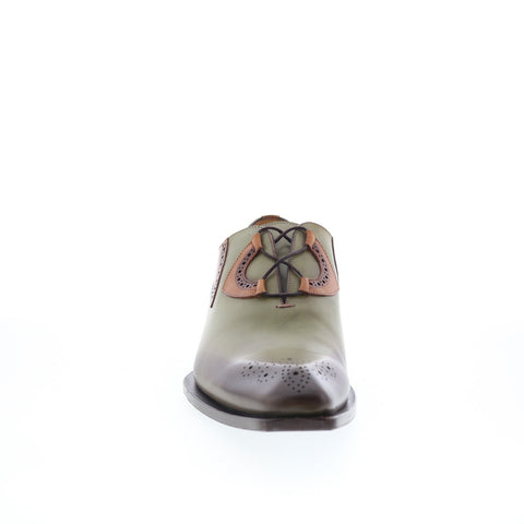 Mezlan Mez408 Mens Green Leather Oxfords & Lace Ups Casual Shoes
