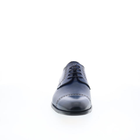 Mezlan Mez412 Mens Blue Leather Oxfords & Lace Ups Cap Toe Shoes