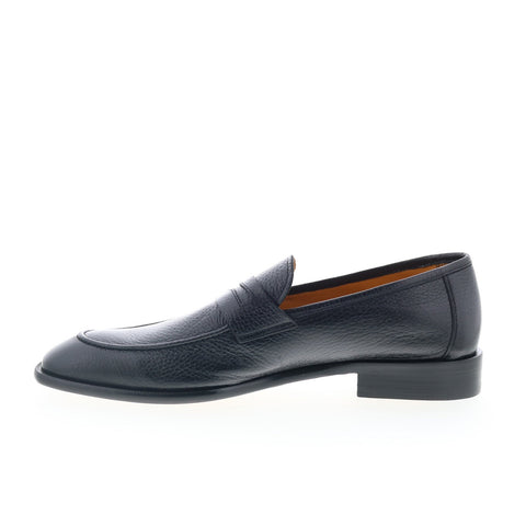 Mezlan Mez421 Mens Black Leather Loafers & Slip Ons Penny Shoes