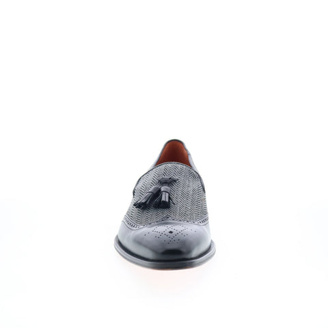 Mezlan Mez429 Mens Gray Leather Loafers & Slip Ons Tasseled Shoes