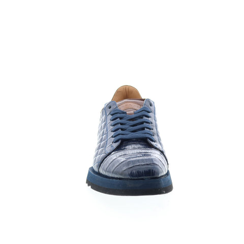 Mezlan Mez432 Mens Blue Leather Lace Up Lifestyle Sneakers Shoes